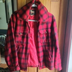Woolrich Vintage Red and Black Field Jacket